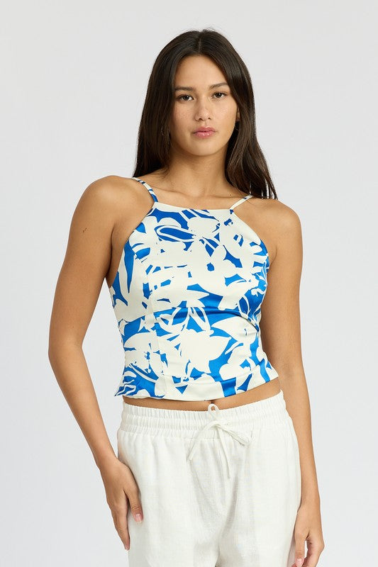 Coastal Bloom Halter Top