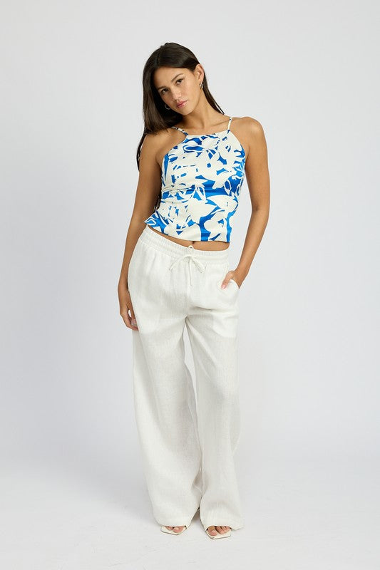 Coastal Bloom Halter Top