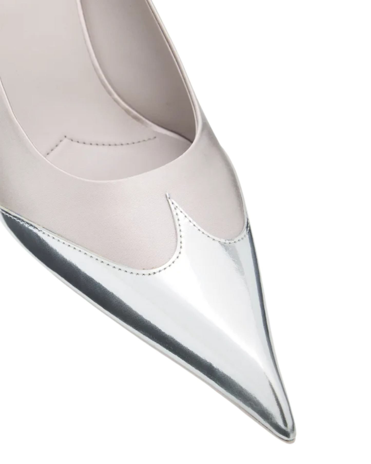 Prada Satin Metallic Leather Cap Toe Pumps
