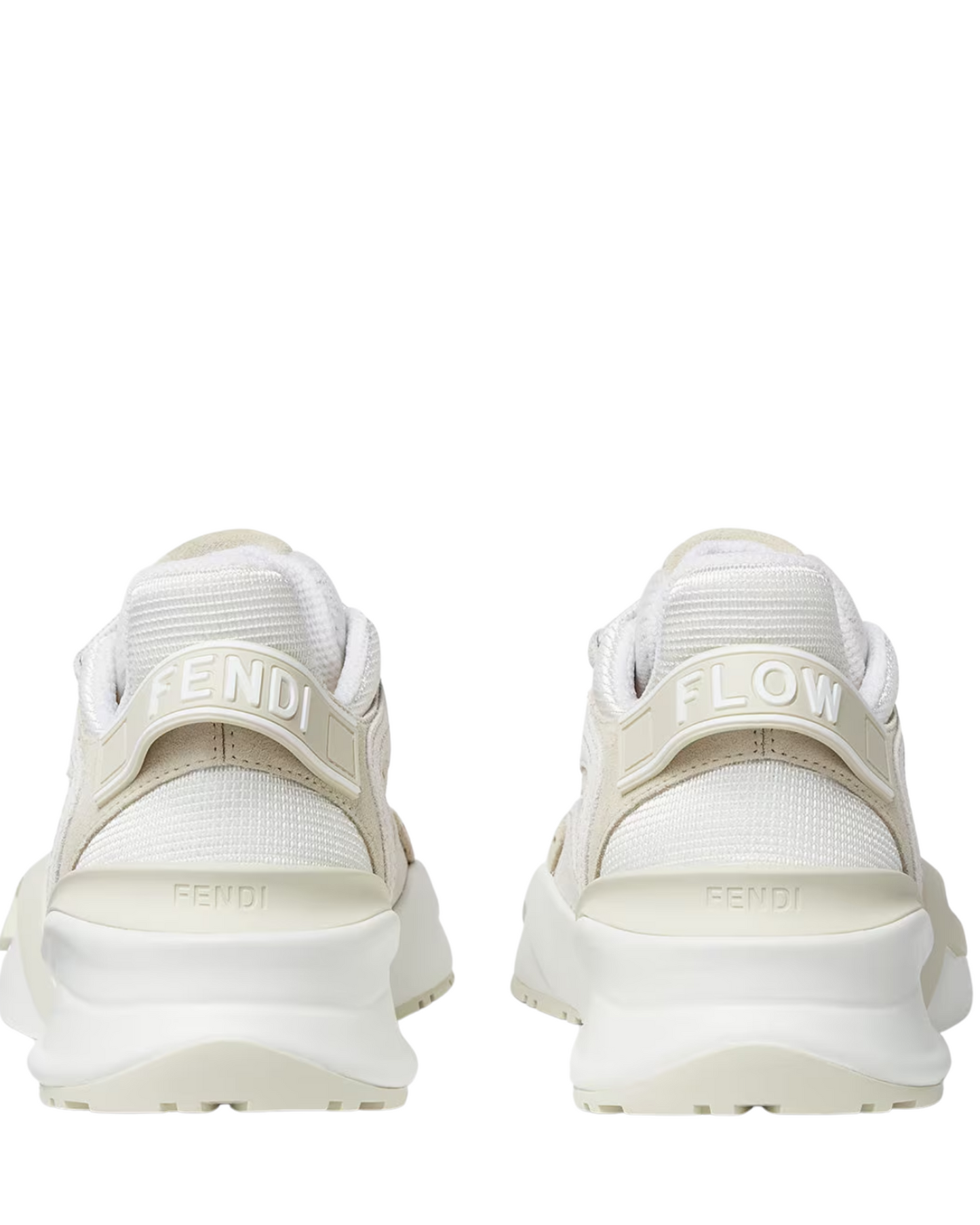 Fendi Flow White mesh and Suede Low Tops