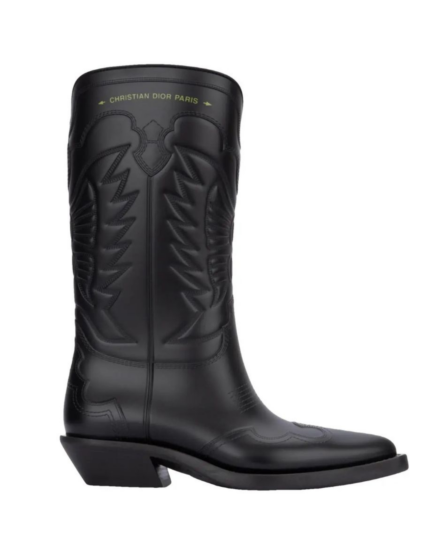 Dior Black Leather Cowboy Boot