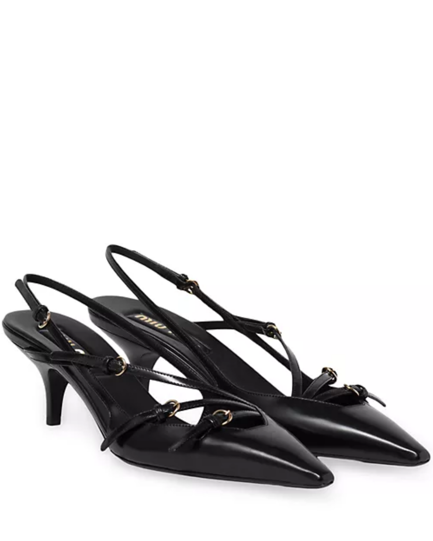 Miu Miu Multi-Buckle 55MM Slingback Pumps