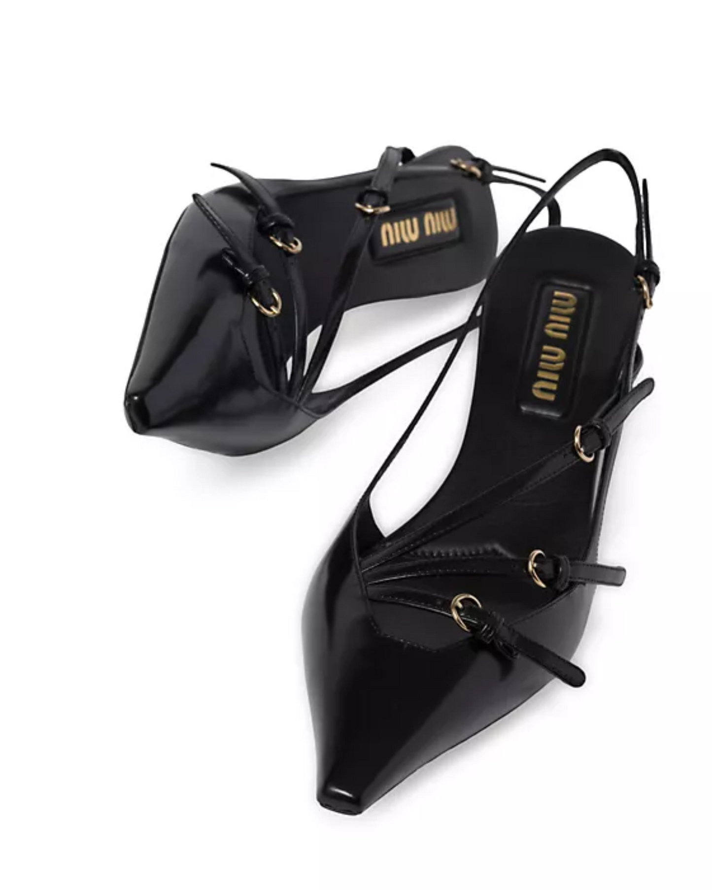 Miu Miu Multi-Buckle 55MM Slingback Pumps
