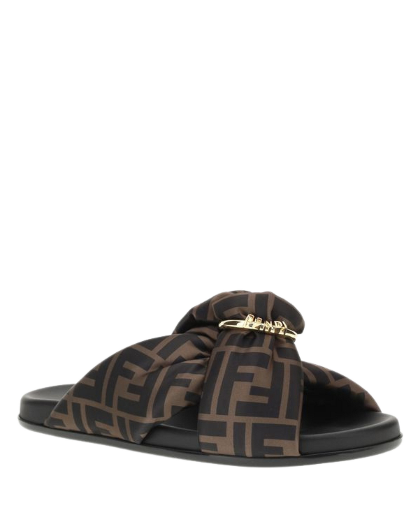 Fendi Satin Slide Sandals