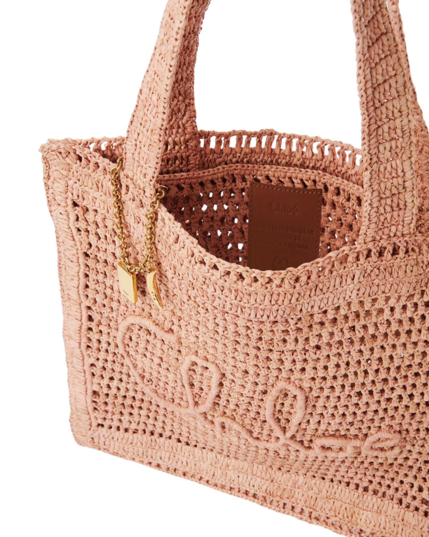 Chloé Summer Banana tote bag in raffia