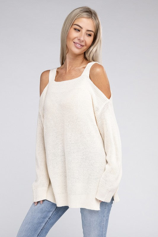 Demure Off The Shoulder Sweater
