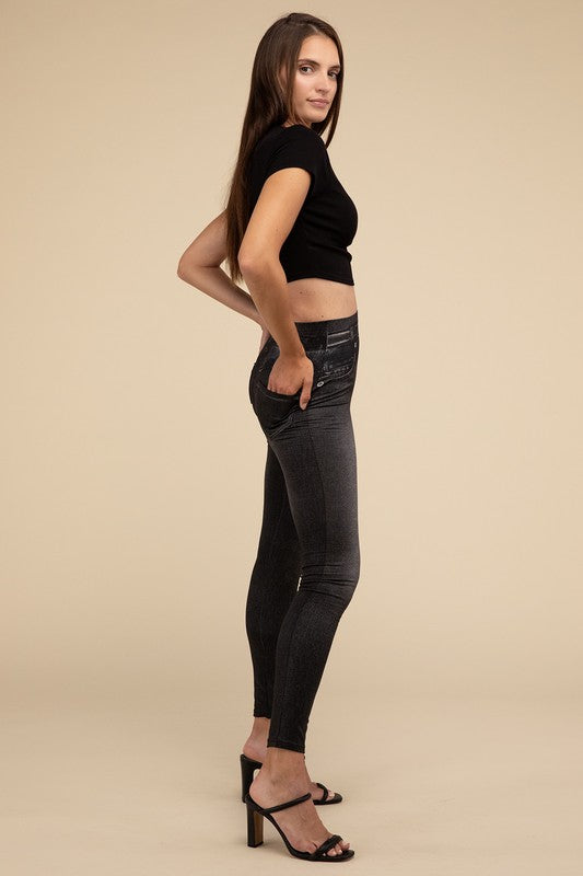 L & A Denim Leggings