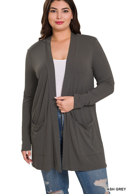 Slouchy Pocket Open Cardigan