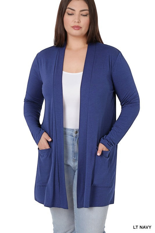 Slouchy Pocket Open Cardigan