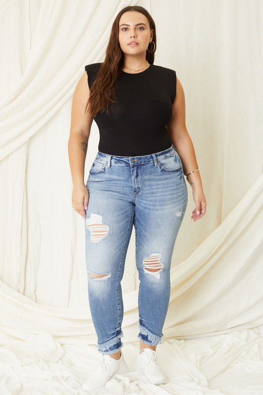 Mid Rise Ankle Skinny Jeans