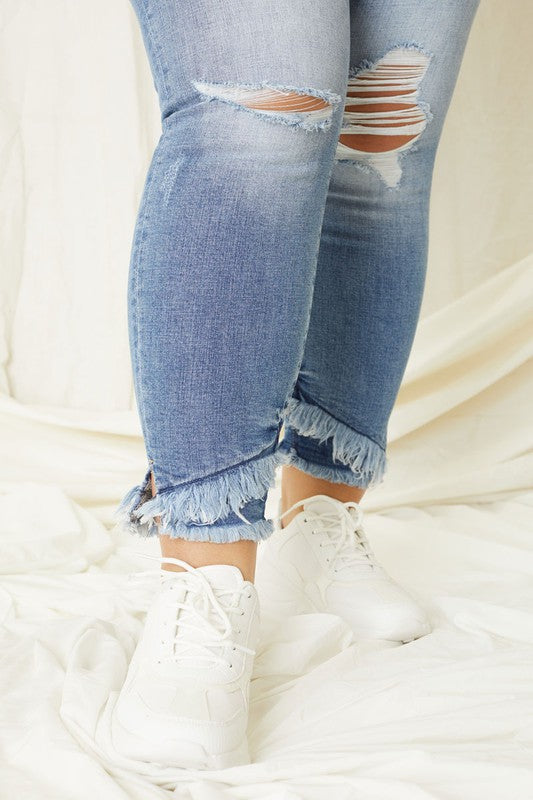 Mid Rise Ankle Skinny Jeans