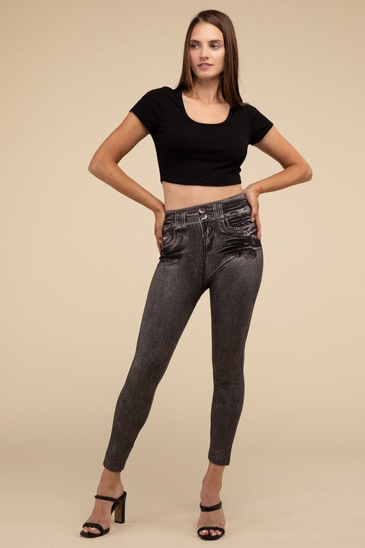 L & A Denim Leggings