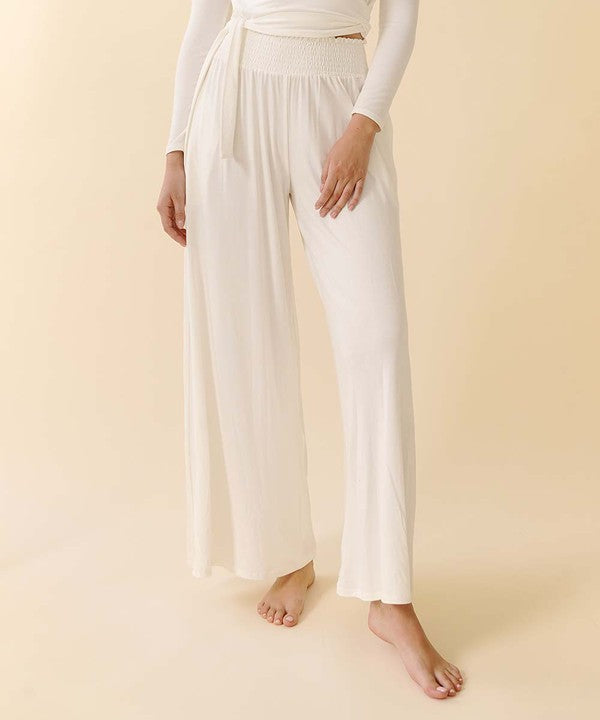 Smock Elastic Waist Maxi Palazzo