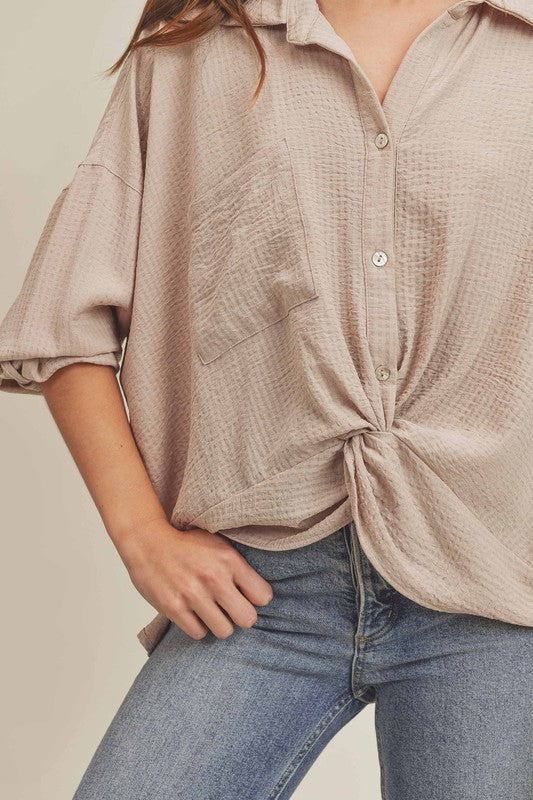 Andee Button Down Twist