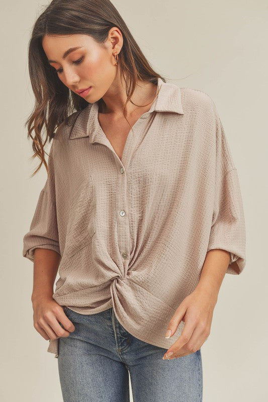 Andee Button Down Twist