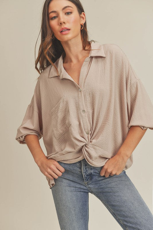 Andee Button Down Twist