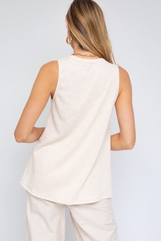 Monroe Sleeveless Ruching Top