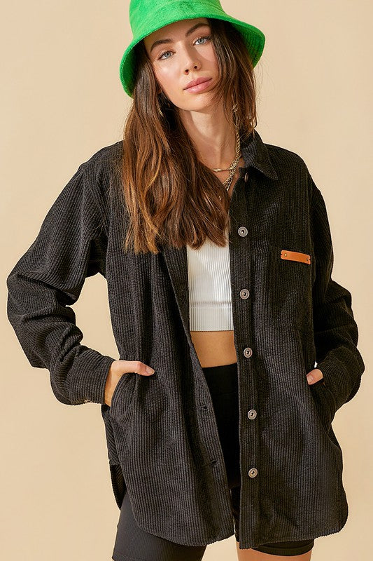 Sierra Oversized Button-Up Shacket