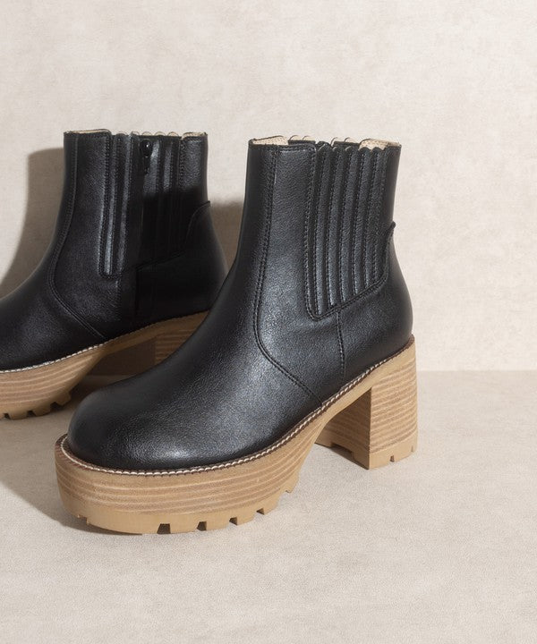 Aubrey  Platform Paneled Boots