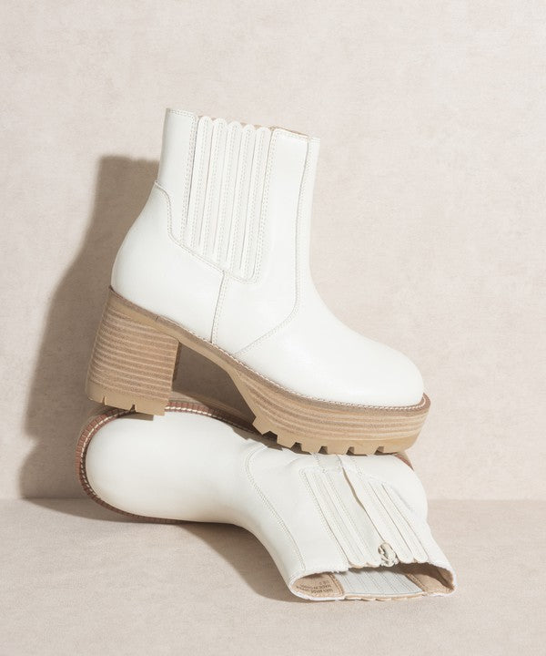 Aubrey  Platform Paneled Boots