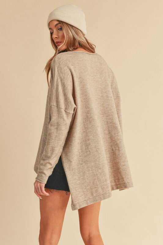 Amaly Oversized V-Neck Sweater