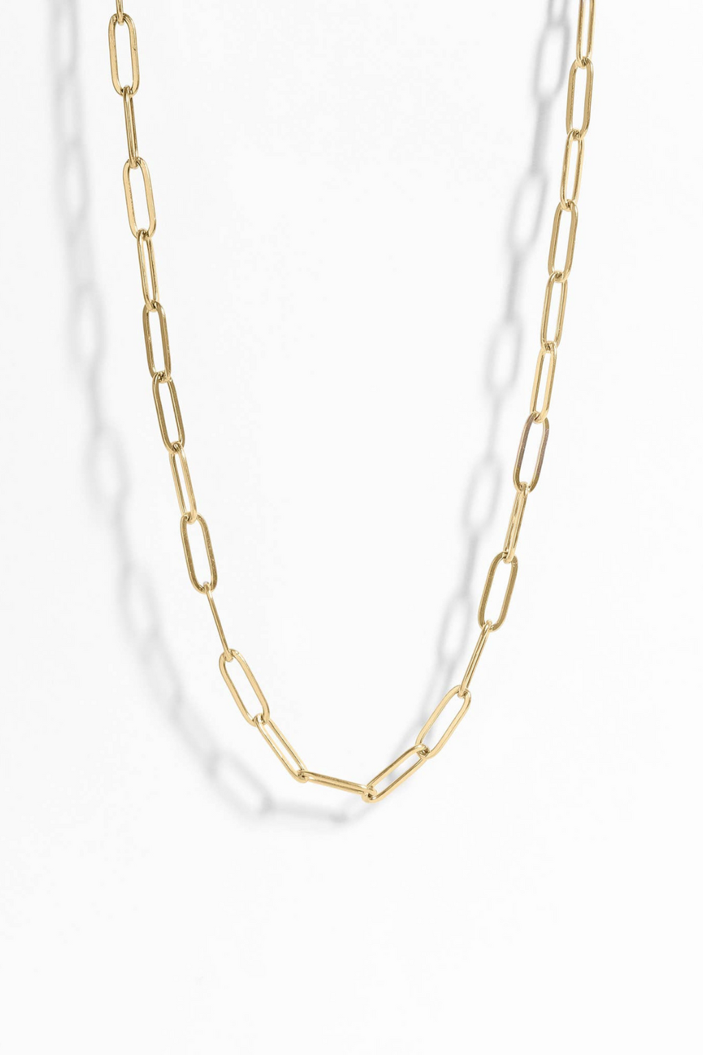 The Valette Chain Necklace 4mm – Paperclip Style 18K Gold PVD - Luxe and Allure