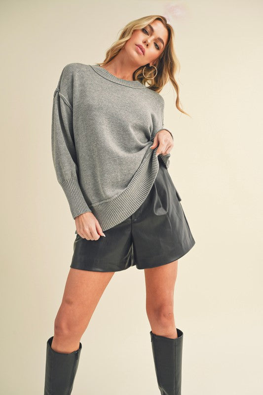 Slouchy Seam Pullover