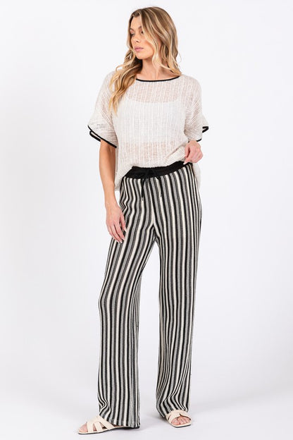 Chic Allure Stripe Knit Pants
