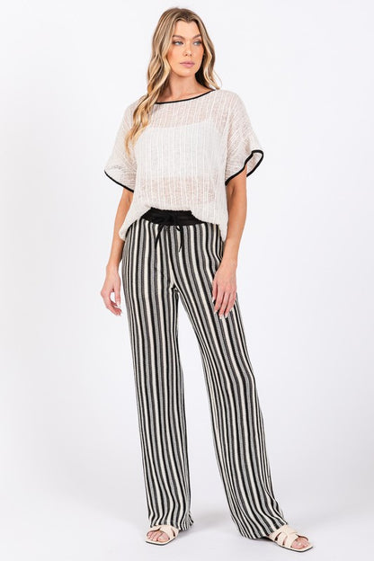 Chic Allure Stripe Knit Pants