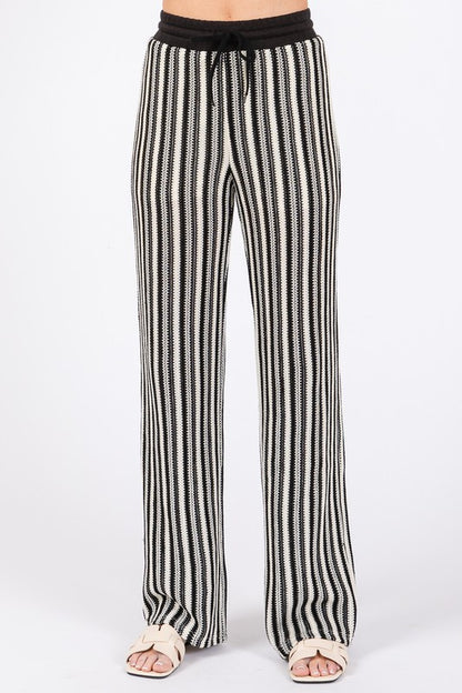 Chic Allure Stripe Knit Pants