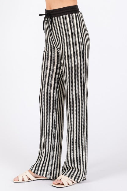 Chic Allure Stripe Knit Pants