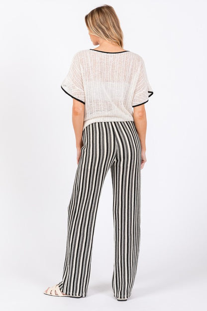 Chic Allure Stripe Knit Pants