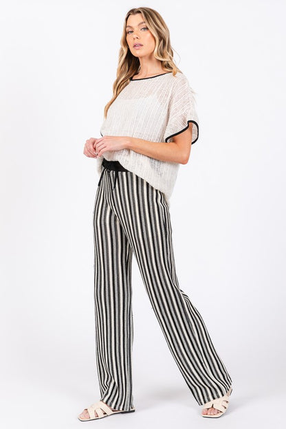 Chic Allure Stripe Knit Pants