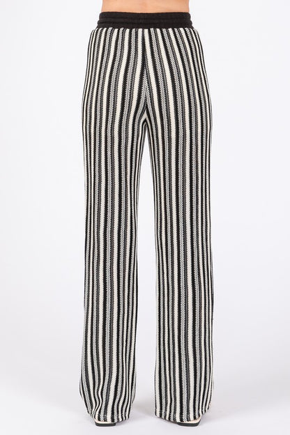 Chic Allure Stripe Knit Pants