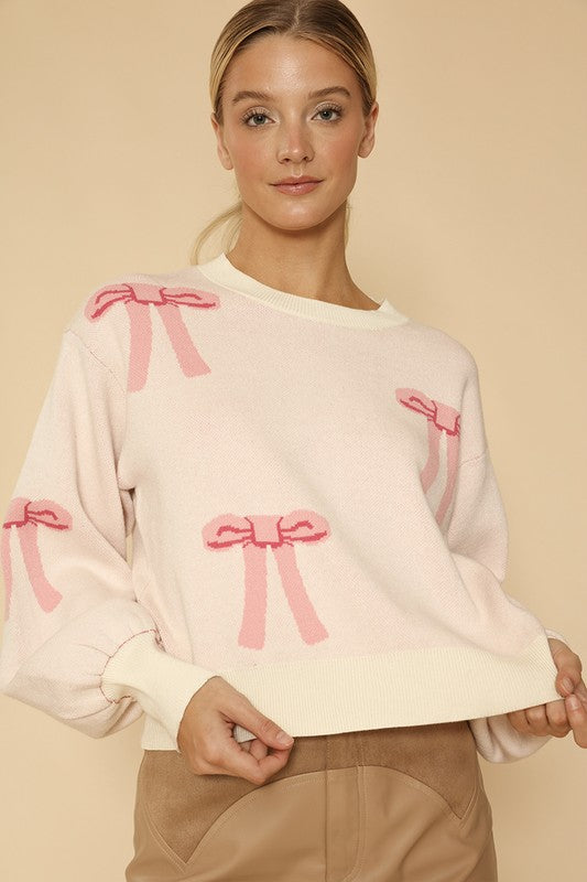 Pretty Bow Knit Sweater