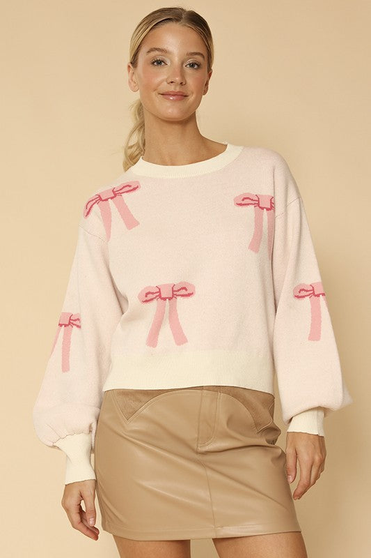 Pretty Bow Knit Sweater