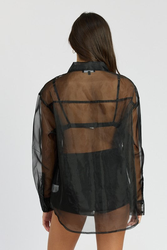 Oversized Organza Shirt