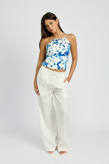 Coastal Bloom Halter Top