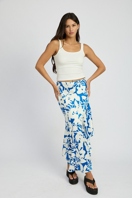 Bungalow Asymmetrical Ruffle Hem Skirt