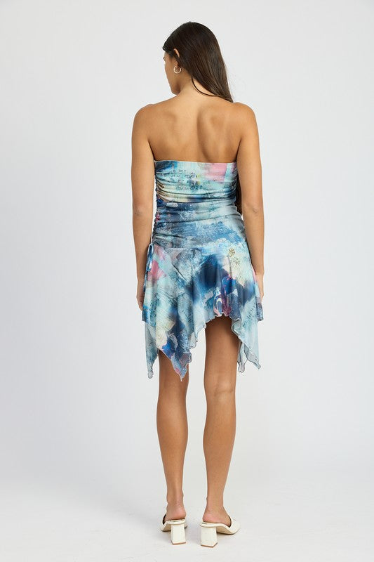 Tie Dye Sharkbite Tube Dress