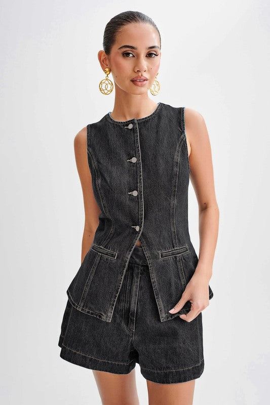 Women’s Fashion Denim Two-Piece Set