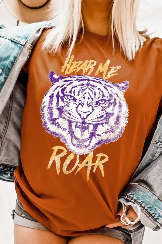 Hear Me Roar Tiger Graphic Tee