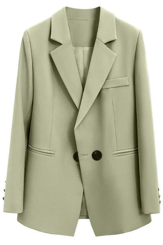 Classic Wide-Leg Women's Suit with Notched Lapel