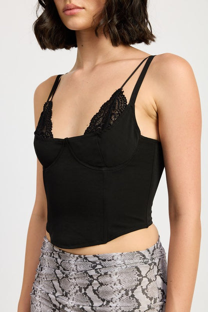 Peekaboo Lace Corset Top