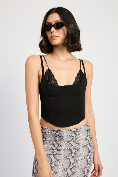 Peekaboo Lace Corset Top