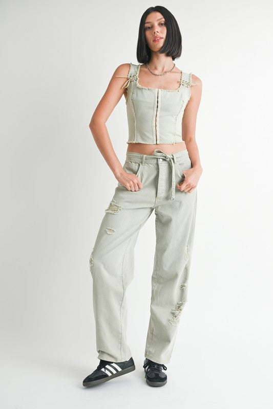 Sleek Vest with a Hook-and-Eye Front Closure