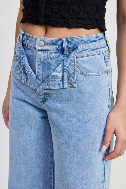 Elevated Edge Layered Straight Leg Denim