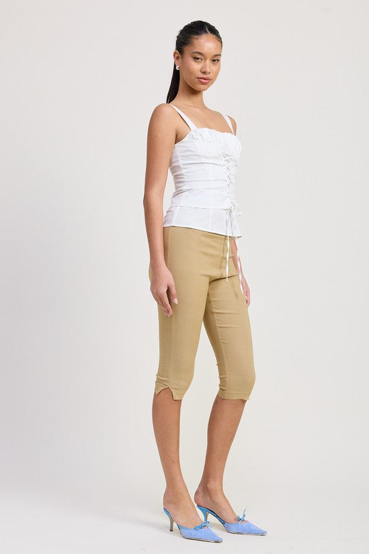 Chic Structure Square Neck Corset Top