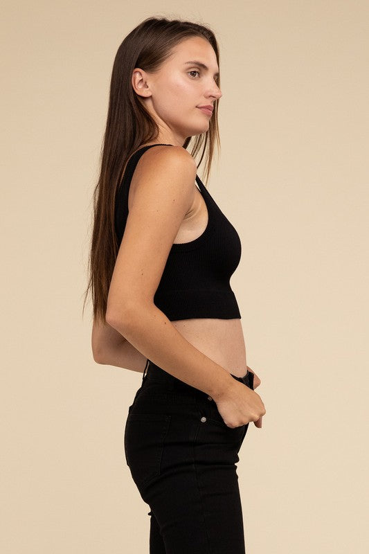 Ribbed Seamless Crop Top