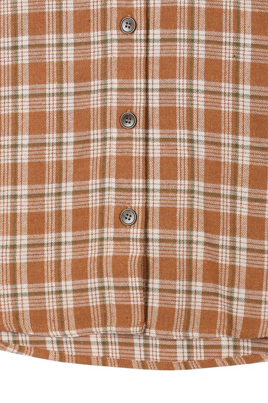 Autumn Beige Plaid Shirt